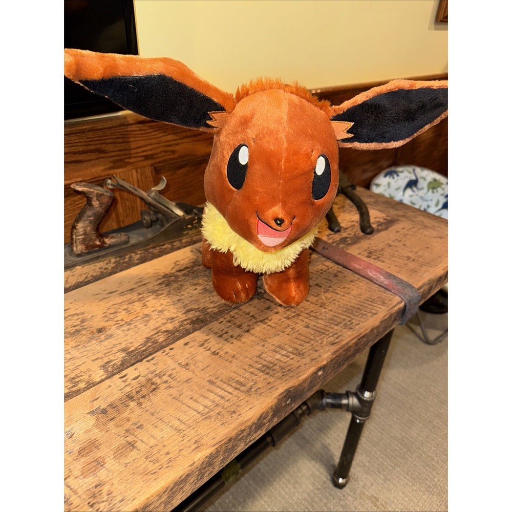 Build A Bear Pokemon Eevee Plush BABW Standing 17" No Sound 2021